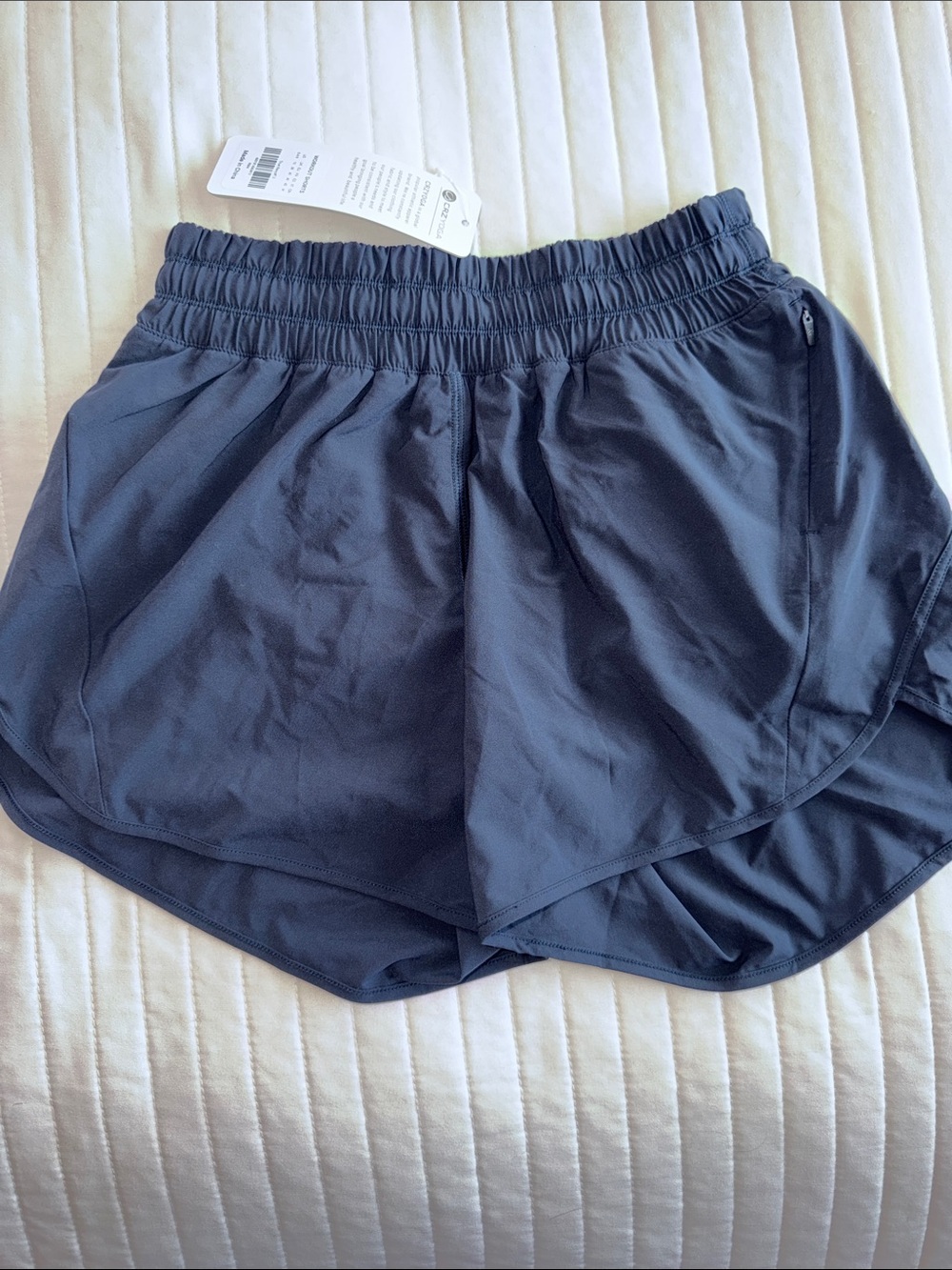 Women’s Elastic-Waist Navy Athletic Shorts NWT